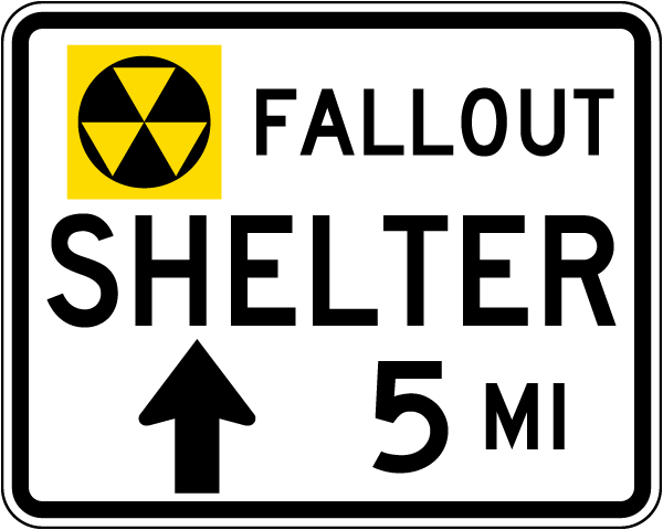 Fallout Shelter 5 MI (Upward Arrow) Sign