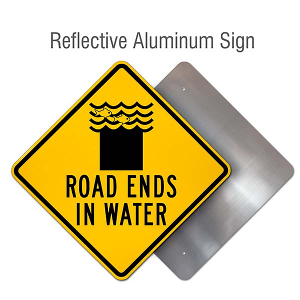 Road Ends In Water Sign