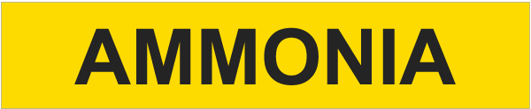 Ammonia Pipe Label