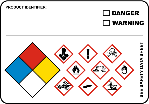 Write-On GHS And NFPA Label