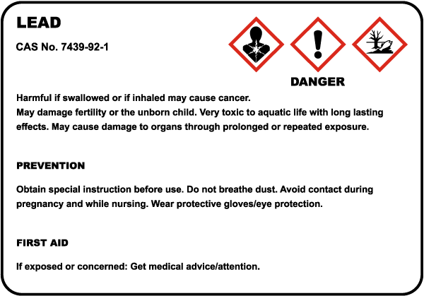 Lead Danger Sign