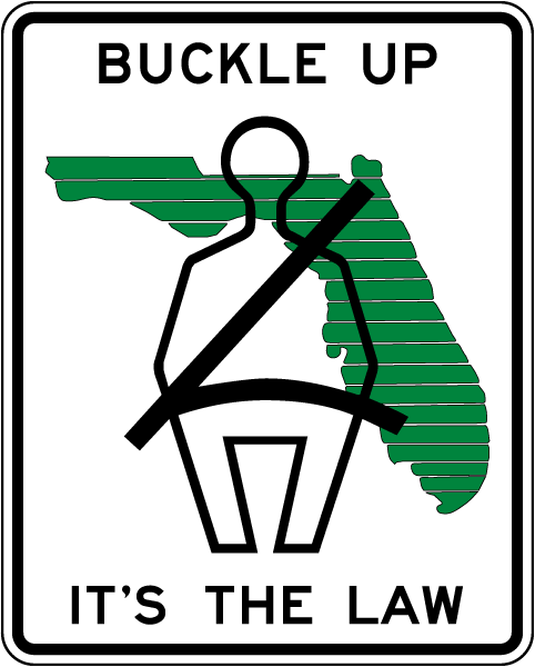 Standard Safety Belt Sign