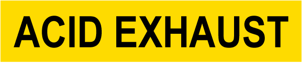 Acid Exhaust Self-Adhesive Pipe Marker