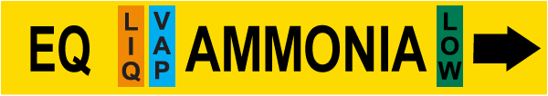 Equalizer Ammonia Pipe Label