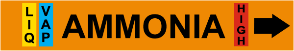 Ammonia Pipe Label