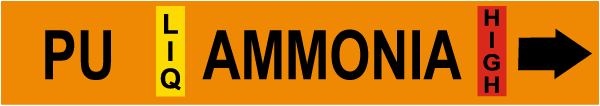 Purger Unit Ammonia Pipe Label