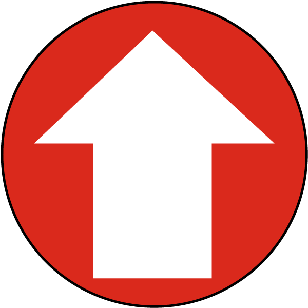 Directional Arrow Floor Sign