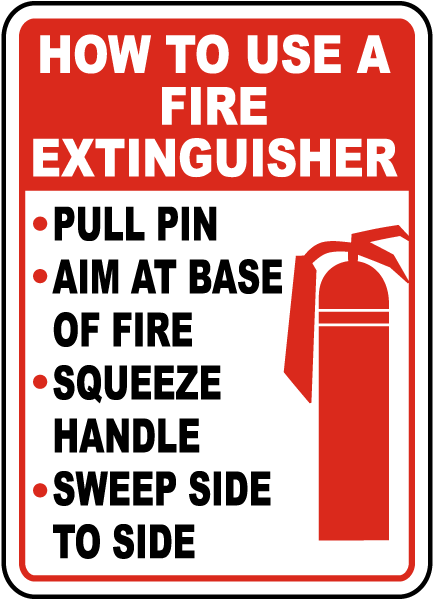 How To Use Fire Extinguisher Label