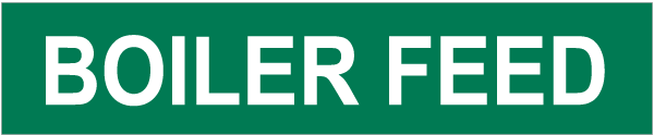 Boiler Feed Pipe Label