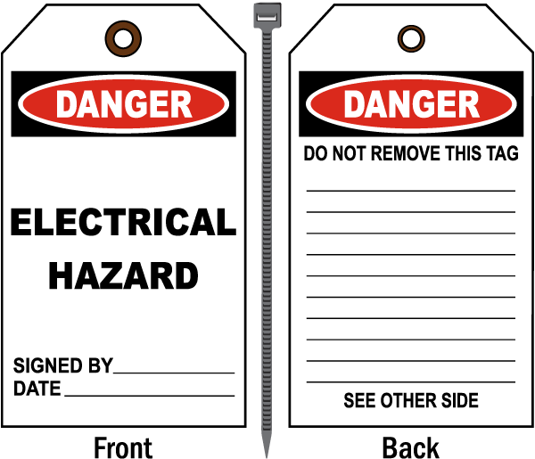 Danger Electrical Hazard Tag