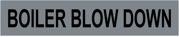 Boiler Blow Down Self-Adhesive Pipe Marker