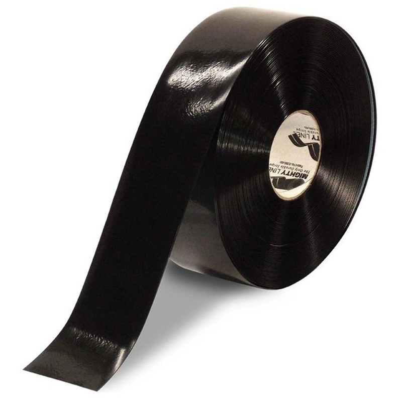 3" Black Mighty Line Safety Floor Tape - 100 FT. Roll
