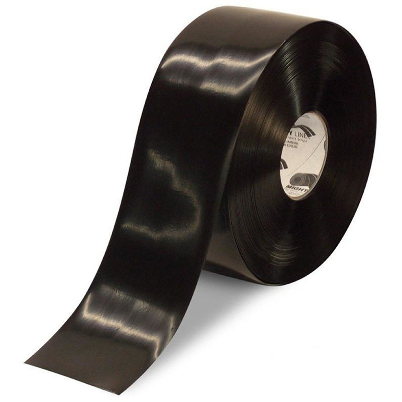 4" Black Mighty Line Safety Floor Tape - 100 FT. Roll