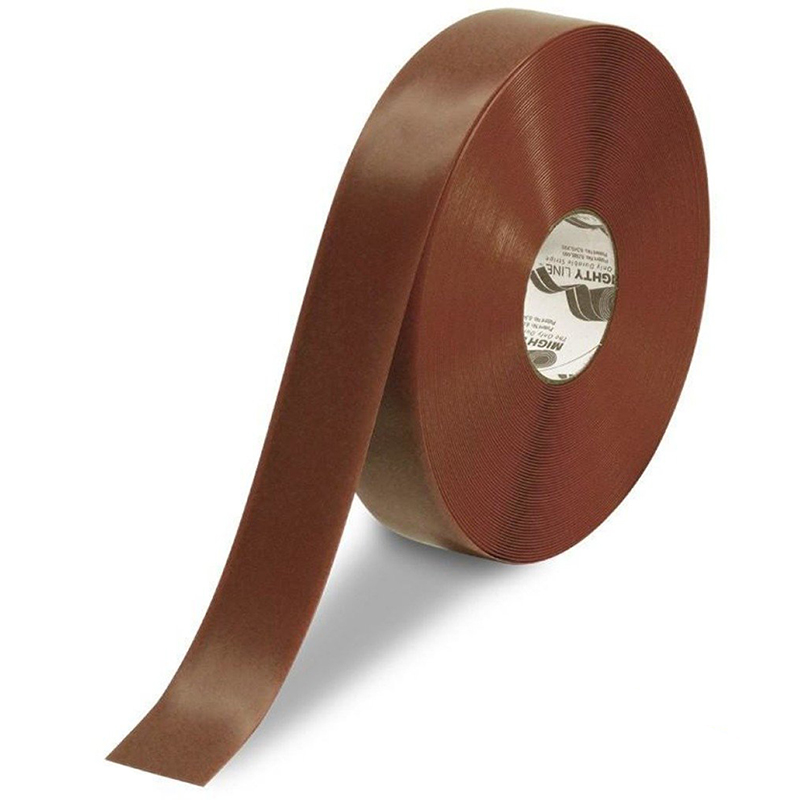 2" Brown Mighty Line Safety Floor Tape - 100 FT. Roll