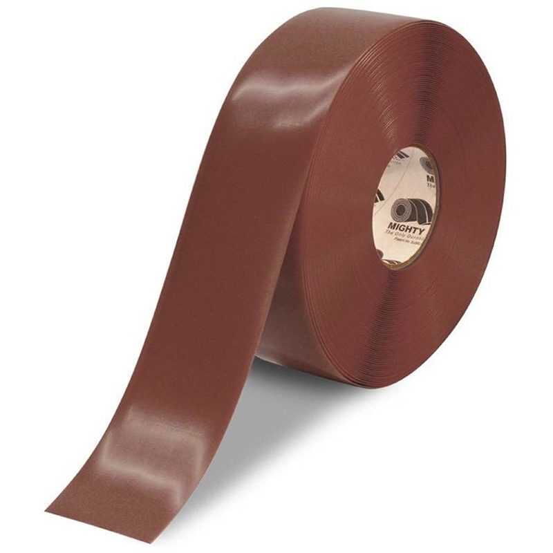 3" Brown Mighty Line Safety Floor Tape - 100 FT. Roll