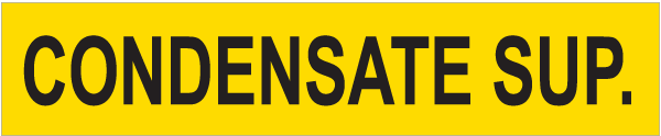 Condensate Sup. Pipe Label