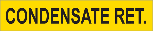 Condensate Ret. Pipe Label