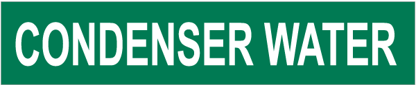 Condenser Water Pipe Label