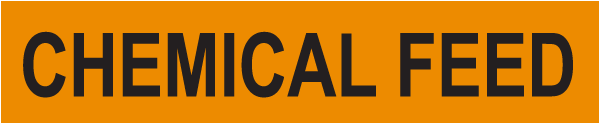 Chemical Feed Pipe Label
