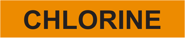 Chlorine Pipe Label