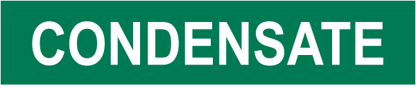 Condensate Pipe Label
