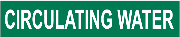 Circulating Water Pipe Label