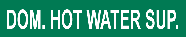 Dom. Hot Water Sup. Pipe Label