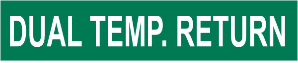 Dual Temp. Return Pipe Label