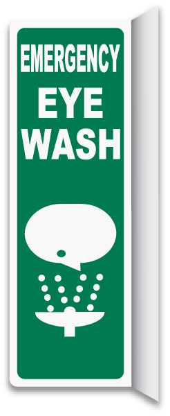 2-Way Emergency Eye Wash Sign
