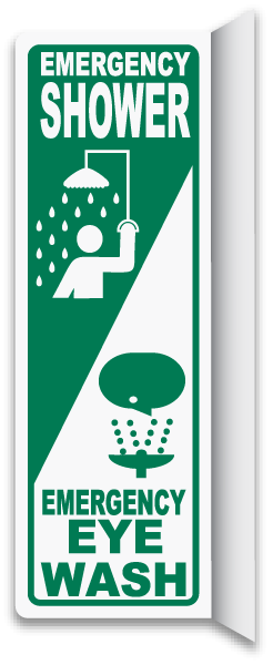 2-Way Shower / Eye Wash Sign