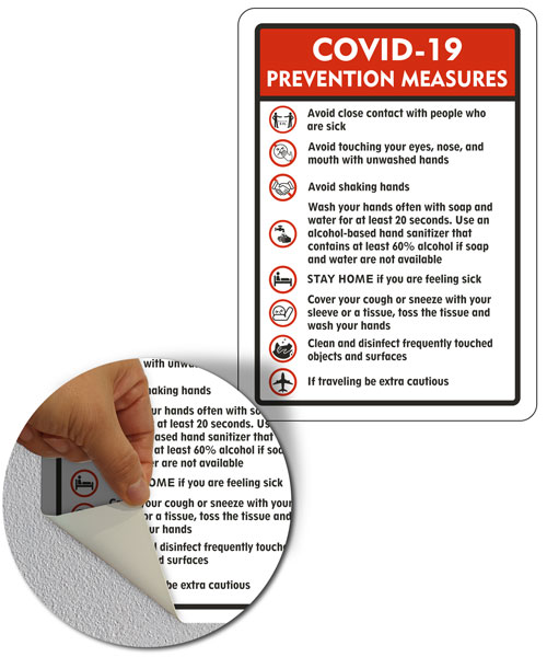 COVID-19 Prevention Measures Sign