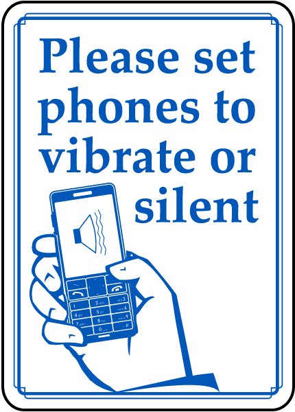 Set Phones To Vibrate or Silent Sign