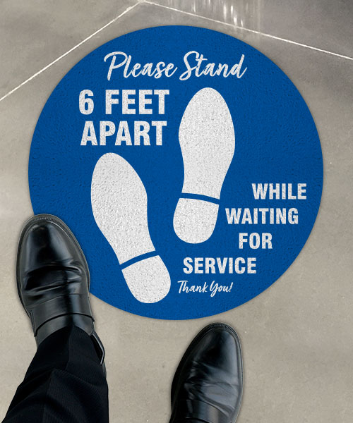 Please Stand 6 Ft Apart Floor Sign