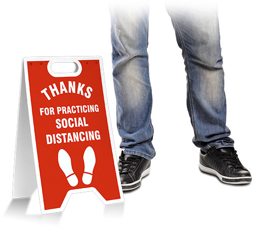 Thanks For Practicing Social Distancing Floor Stand