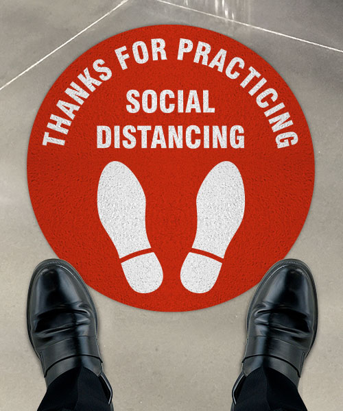 Thanks For Practicing Social Distancing Floor Sign