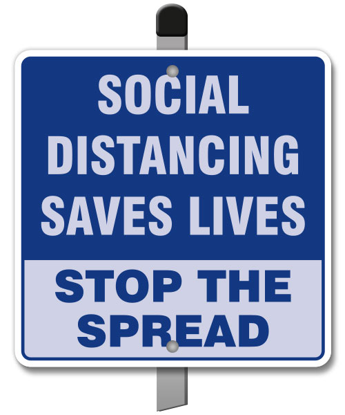Social Distancing Saves Lives Yard Sign