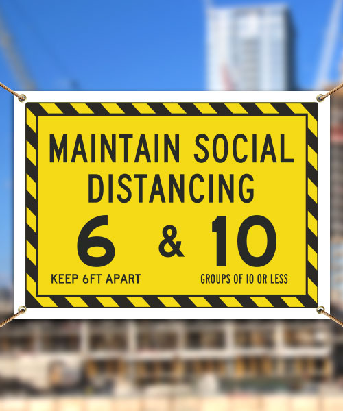 Maintain Social Distancing Banner