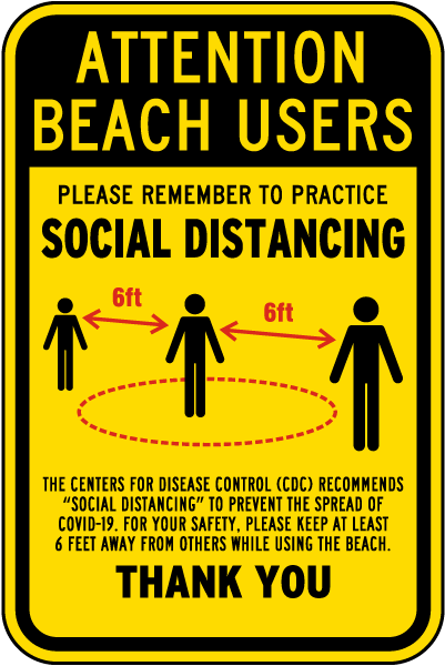 Attention Beach Users Sign