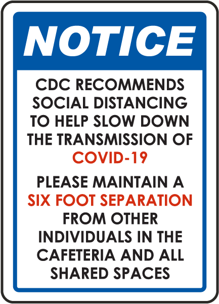 Notice Social Distancing Sign