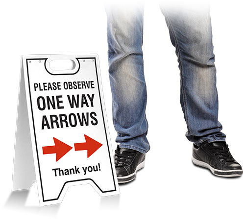 One Way Right Arrow Floor Stand