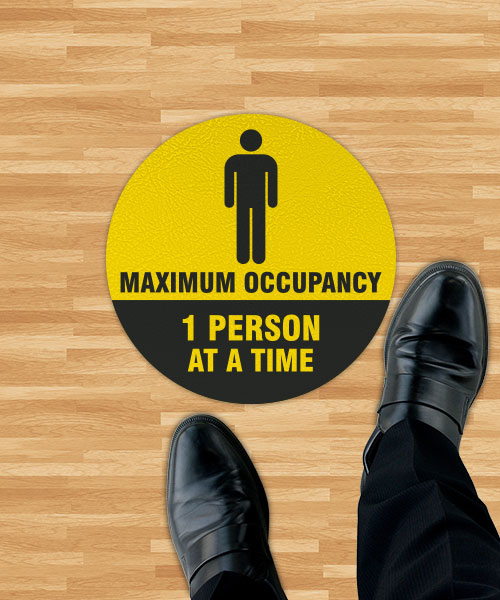 One Person Maximum Occupancy Floor Sign