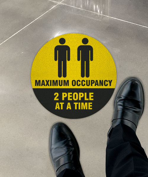 Two People Maximum Occupancy Floor Sign