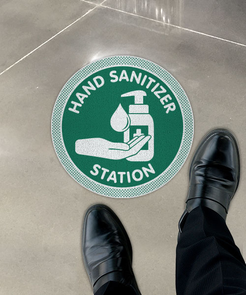 Hand Sanitizer Station Floor Sign