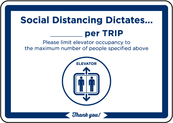 Elevator Occupancy Sign