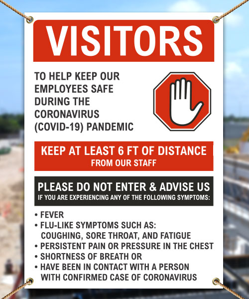 Visitors Infection Control Banner