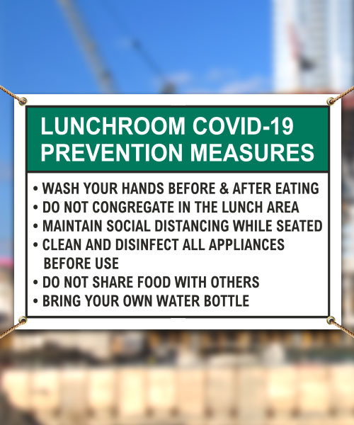 Lunchroom COVID-19 Prevention Measures Banner