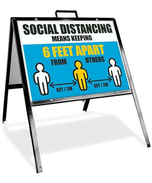 Social Distancing Is Keeping 6 FT Apart Sandwich Board Sign