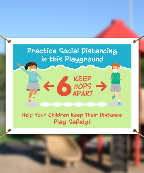 Playground Social Distancing Banner