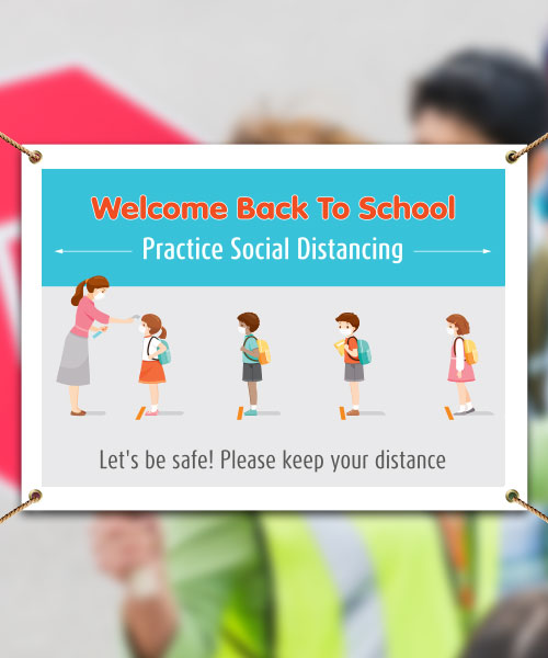Back to School Social Distancing Banner