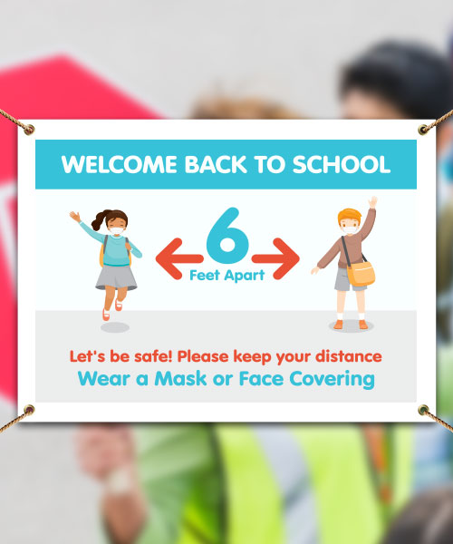 Welcome Back to School Wear a Mask Banner